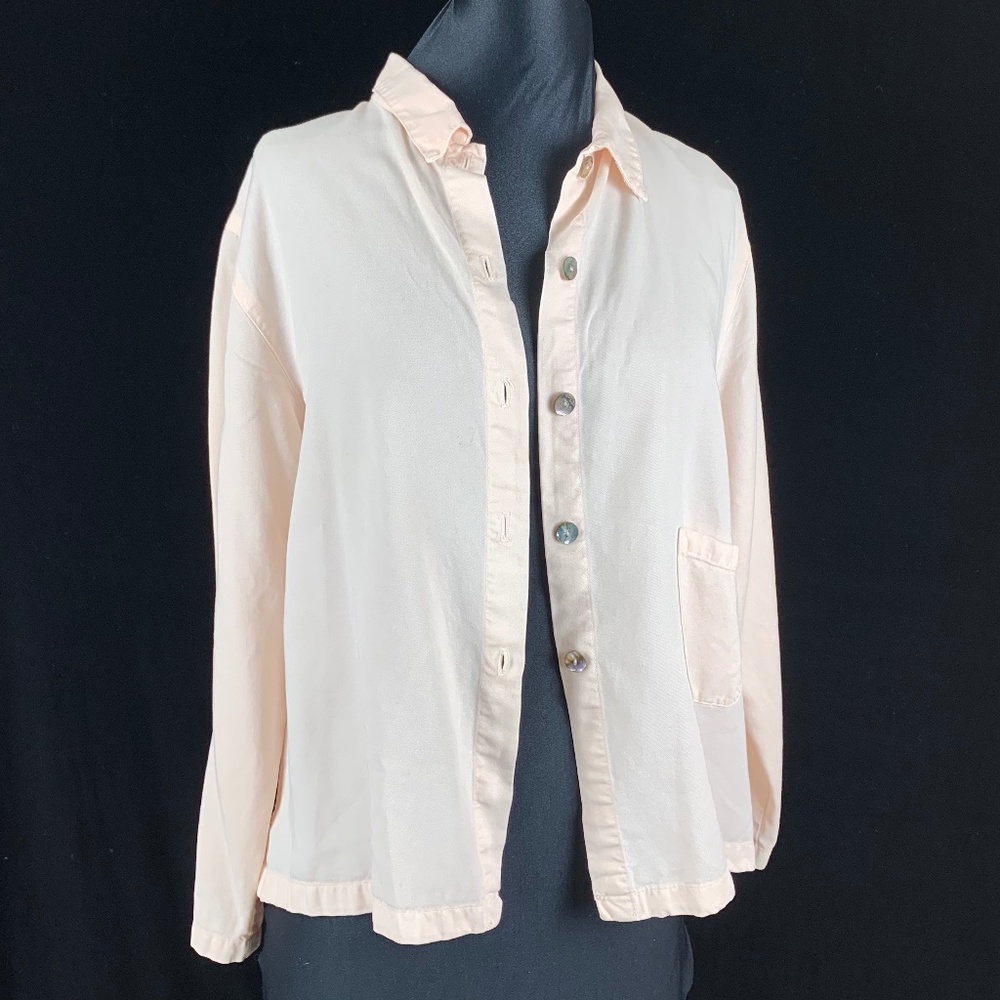 Vintage Gerties Lt Pink Jacket Mother of Pearl Buttons Super Soft USA Excellent